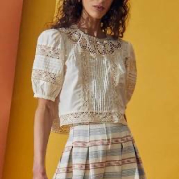 Hunter Bell Ousie Lace Blouse small - Picture 3 of 7